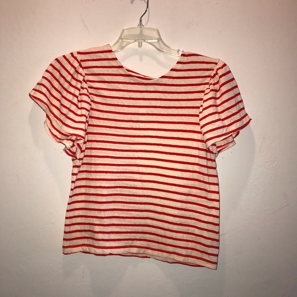 NWT. Madewell flutter sleeve t shirt. Small - Picture 3 of 5